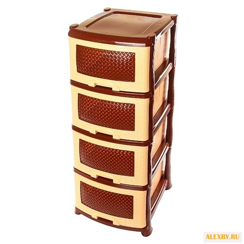 Комод ВиолетПласт Плетенка без