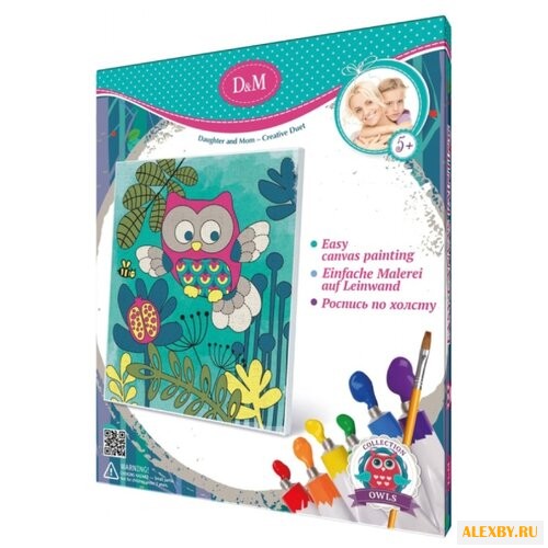 D&M Картина по контурам Совенок
