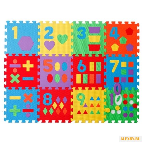 Коврик-пазл MD Цифры и фигуры