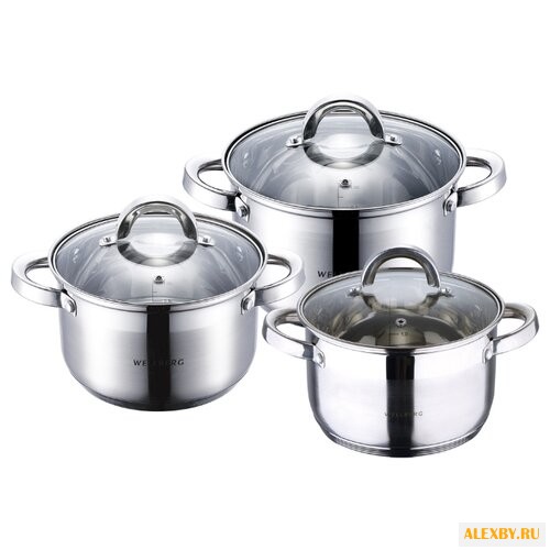Набор кастрюль Wellberg