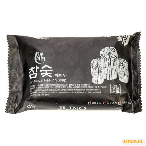 Мыло-скраб Juno с древесным углем