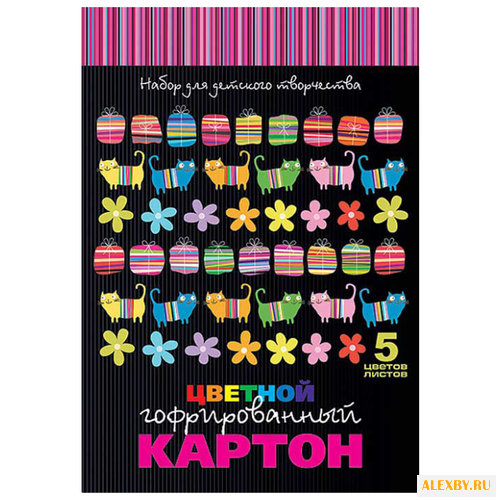 Цветной картон гофрированный