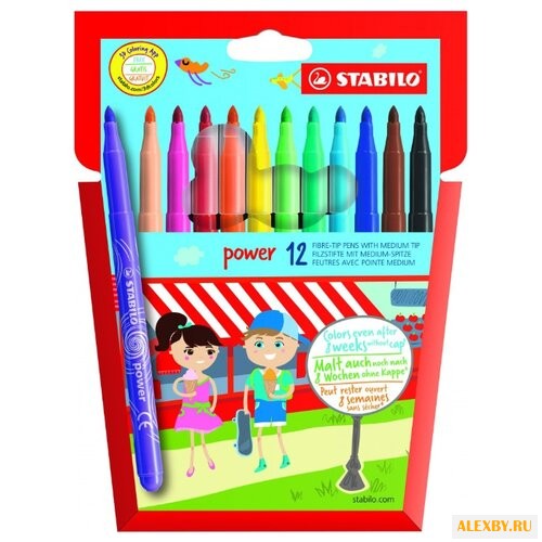 STABILO Фломастеры Power 12 шт.
