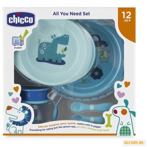 Комплект посуды Chicco 12 м+ 5