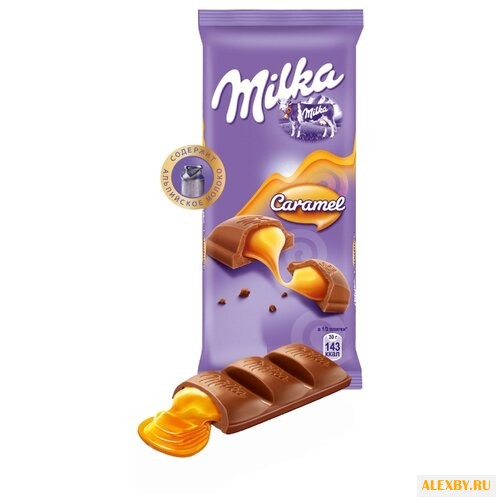 Шоколад Milka Caramel молочный