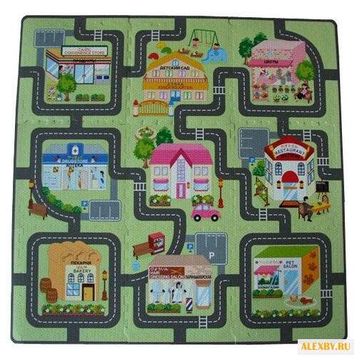 Коврик-пазл MD Магазины-улицы