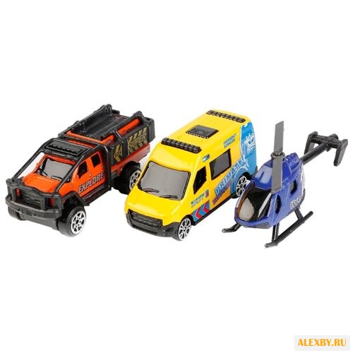 Набор машин ТЕХНОПАРК из трех