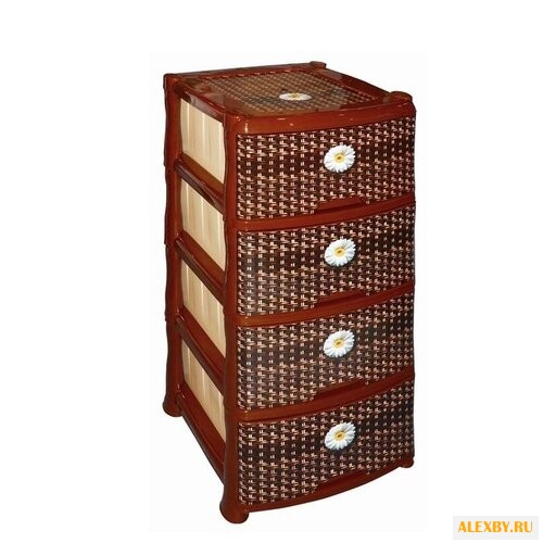 Комод ВиолетПласт Плетенка