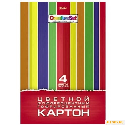 Цветной картон гофрированный