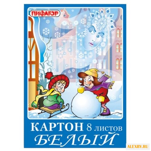 Белый картон Снежная королева