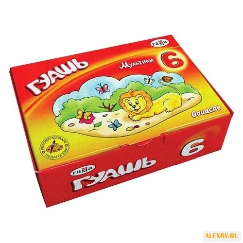 Гамма Гуашь Мультики 6 цветов х