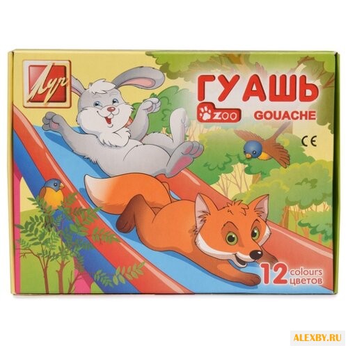 Луч Гуашь Zoo 12 цветов х 15 мл