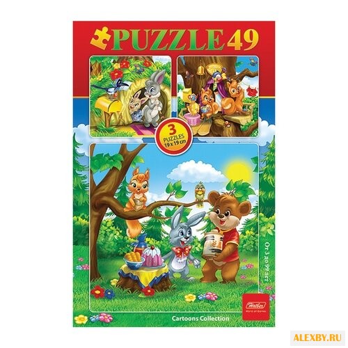 Набор пазлов Hatber 3 картинки