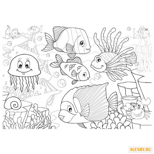 Фолиант Раскраска Подводный мир