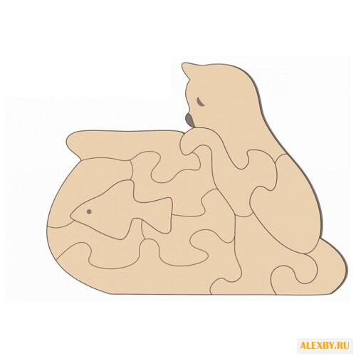 Пазл Мастер игрушек Кот и рыбка