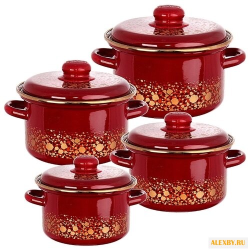 Набор кастрюль Эмаль Россыпи