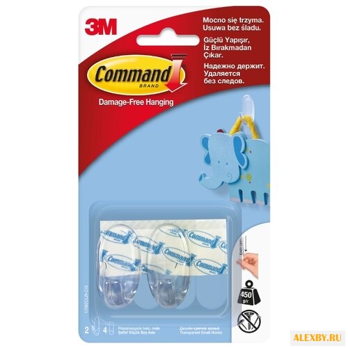 Набор крючков Command 17092CLR