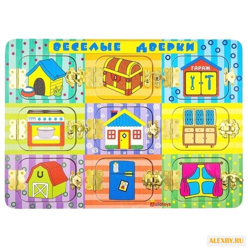Бизиборд Alatoys Веселые дверки