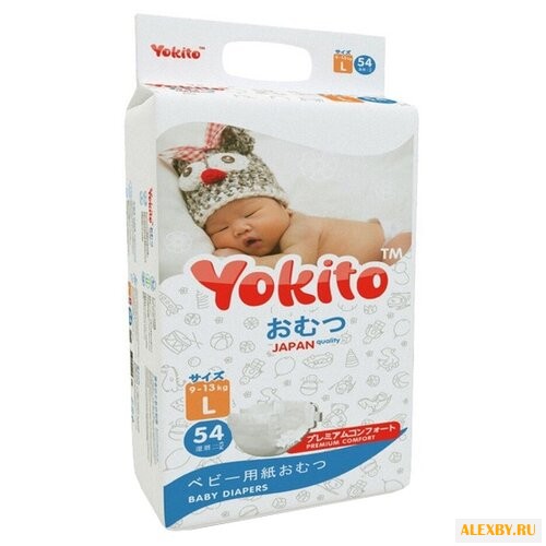 Yokito подгузники L 9-13 кг 54