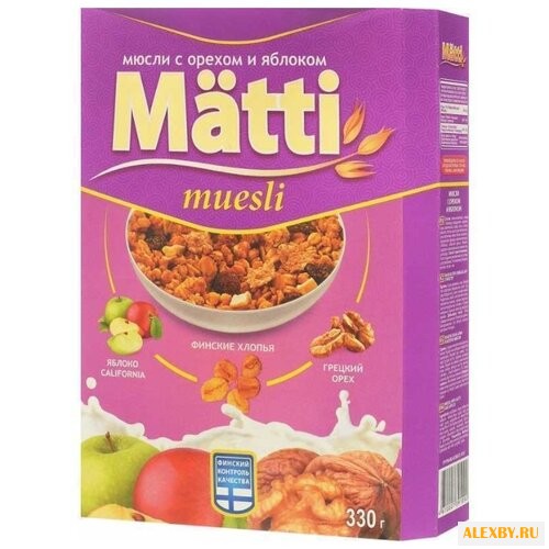 Мюсли Matti хлопья и шарики с