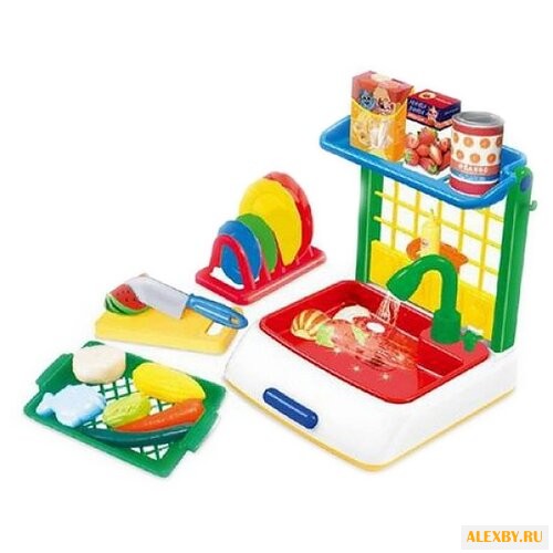 Набор продуктов с посудой