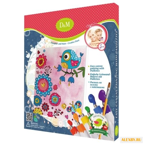 D&M Картина по контурам Цветы и