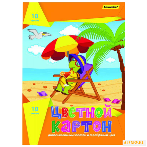 Цветной картон Черепаха на