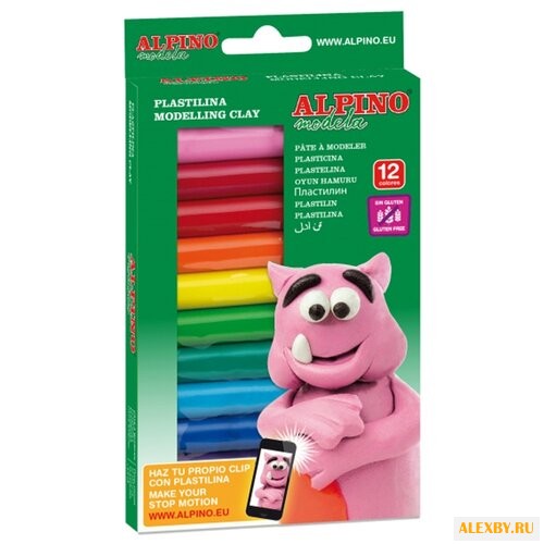 Пластилин ALPINO 200 г 12