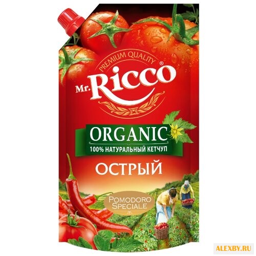 Кетчуп Mr.Ricco Острый organic