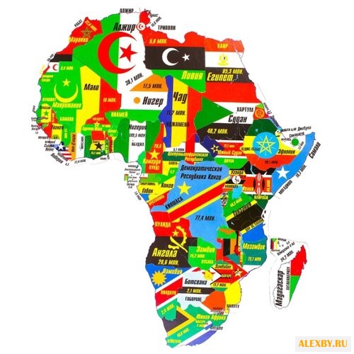 Пазл Гео-Магнит Африка в пакете