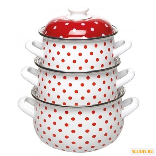 Набор кастрюль Интерос Горошек
