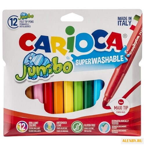 Carioca Фломастеры Jumbo 12 шт.