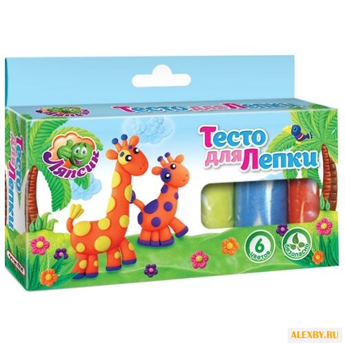 Масса для лепки Ляпсик 6 цветов