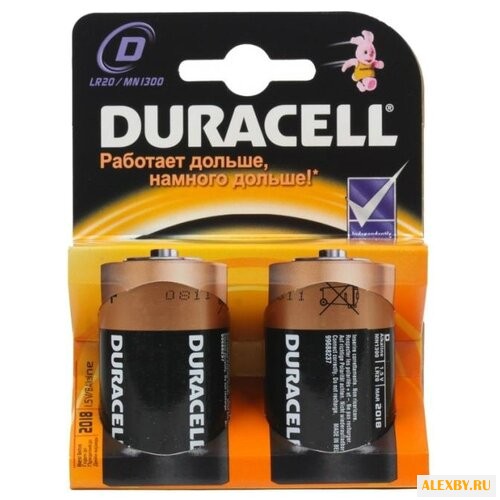 Батарейка D Duracell LR20-2BL