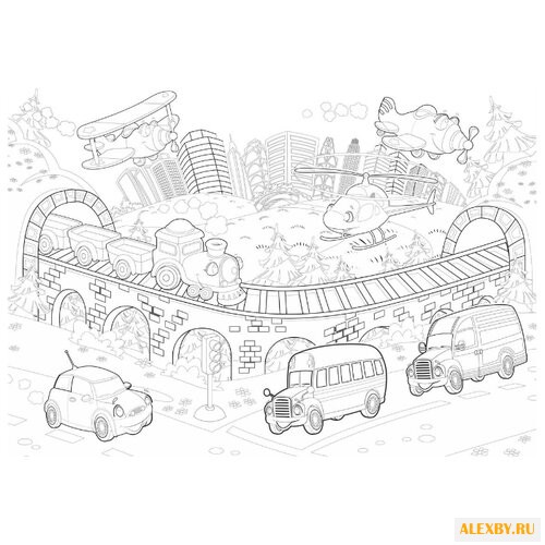 Фолиант Раскраска Город РСМ-4