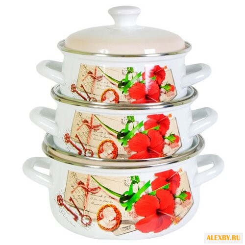 Набор кастрюль КМЗ Винтаж-1 6 пр.