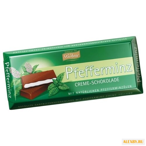 Шоколад Bohme Pfefferminz