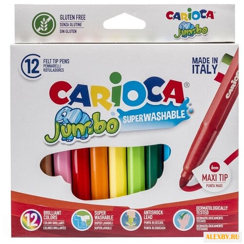 Carioca Фломастеры Jumbo 12 шт.
