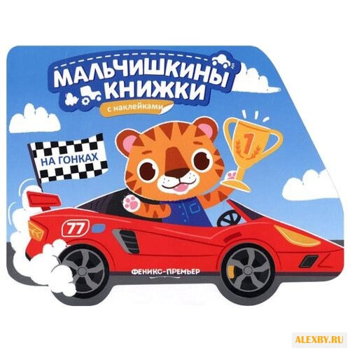 Книжка с наклейками На гонках