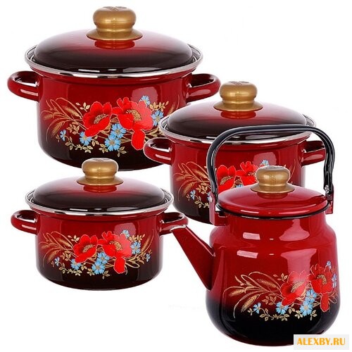 Набор посуды Эмаль Маки 2-3130