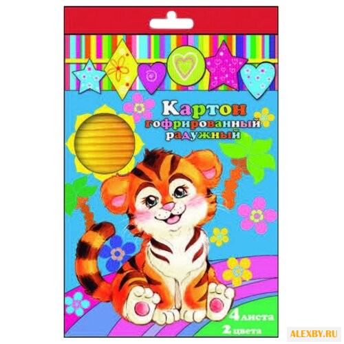 Цветной картон радужный