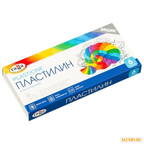 Пластилин Гамма Классический 6