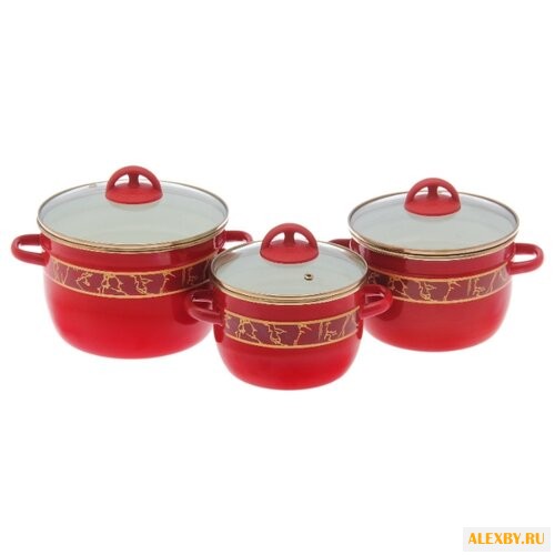 Набор кастрюль Эмаль Полонез