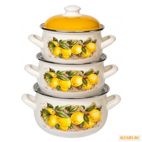 Набор кастрюль Интерос Лимоны