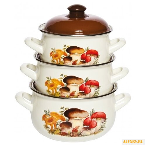 Набор кастрюль Интерос Грибы