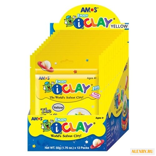 Масса для лепки AMOS желтая