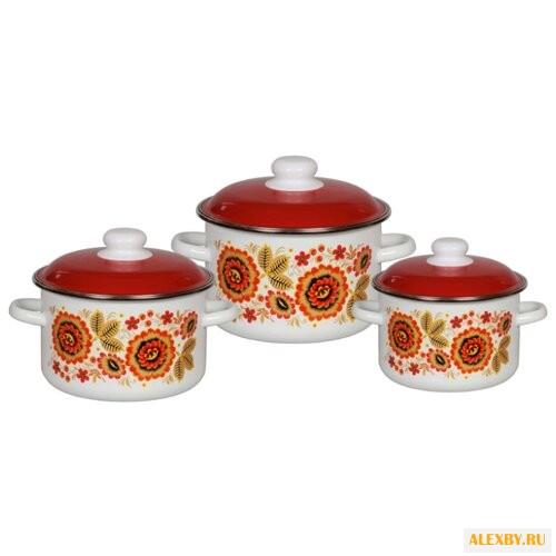Набор кастрюль СтальЭмаль