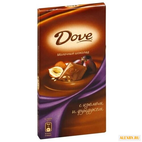 Шоколад Dove молочный с изюмом