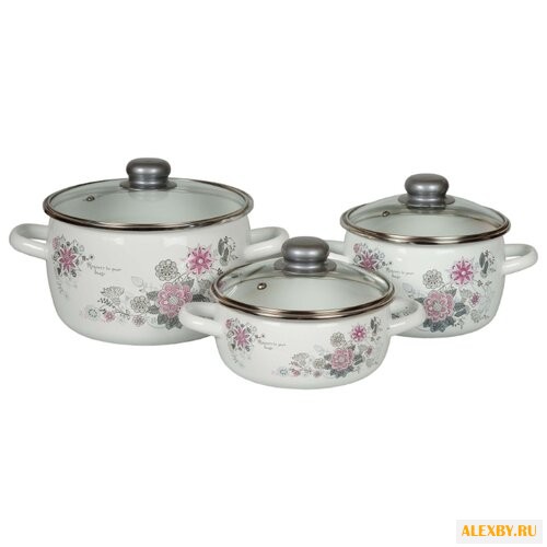 Набор кастрюль СтальЭмаль