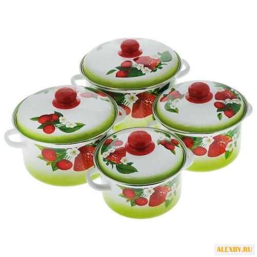 Набор кастрюль Эмаль Лето